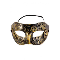 Škraboška steampunková zlatá